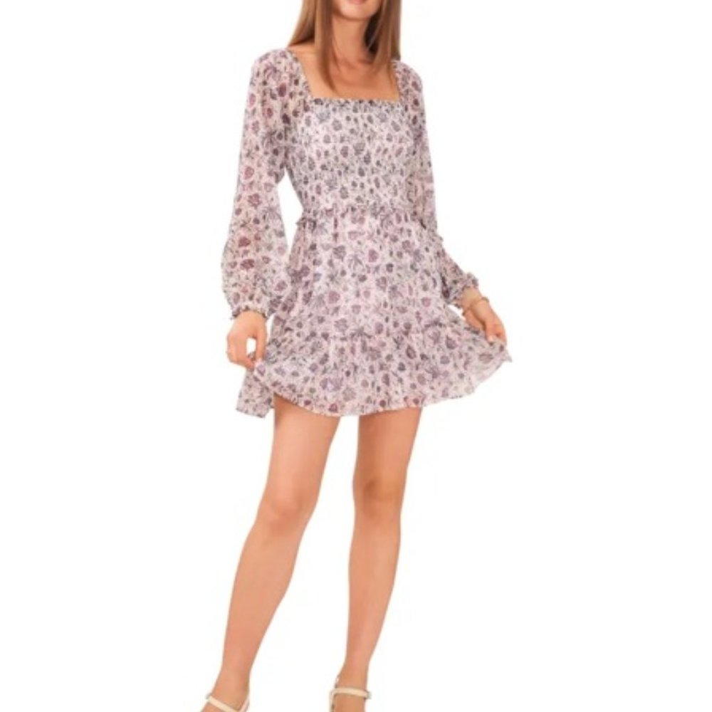 1. STATE Women's Long Sleeve Ruffle Hem Dress